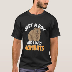 Australian Wombat Lover Just A Boy Who Loves Womba T-Shirt