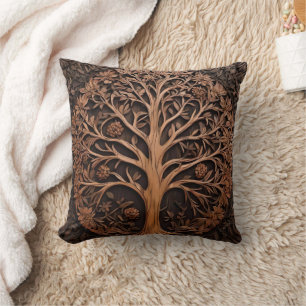 Australian Woodlands: 3D Warah Tree Wood Print, Cushion