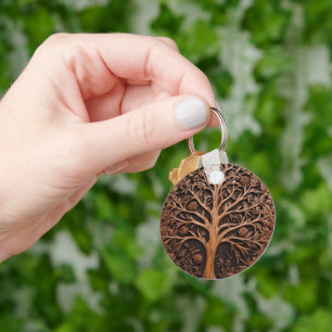 Australian Woodlands: 3D Warah Tree Wood Print, Key Ring