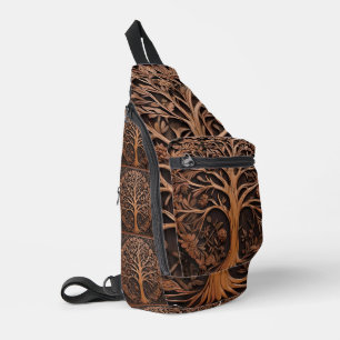 Australian Woodlands: 3D Warah Tree Wood Print, Sling Bag