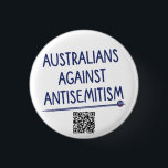 Australians Against Antisemitism - Pin / Button<br><div class="desc">Show your support for a strong and united Australia against antisemitism with this exclusive design, part of Never Again is Now (neveragainisnow.com.au). Featuring the bold statement ‘Australians Against Antisemitism’, this hat is the perfect way to stand up, speak out, and show solidarity. Wear or display it at our events, in...</div>