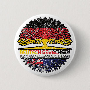 Australien Australisch Deutsch Deutschland Baum 6 Cm Round Badge