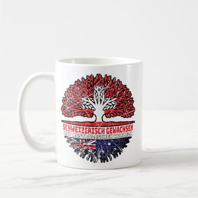 Australien Australisch Schweizer Schweiz Baum Coffee Mug (Left)