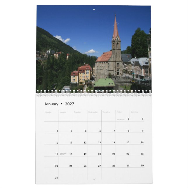 Austria 2012 calendar (Jan 2027)