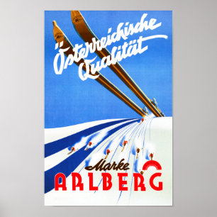 " Austria: 2021/today - Ski Arlberg advertising Poster