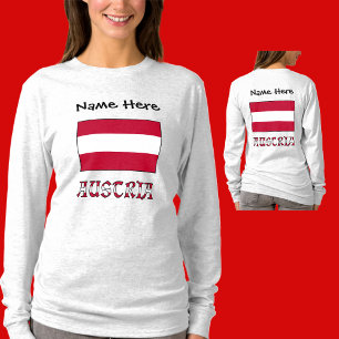 Austria and Austrian Flag Personalised  Women's  T-Shirt