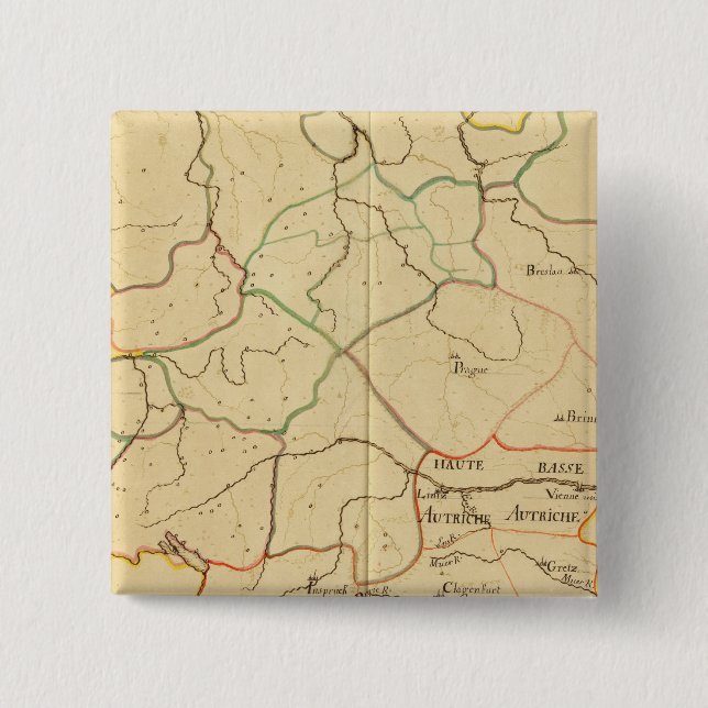 Austria and Czech Republic 3 15 Cm Square Badge (Front)