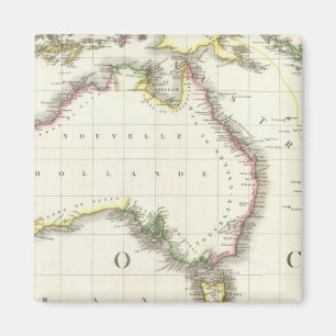 Austria and Indonesia Engraved Map Magnet