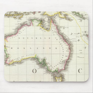 Austria and Indonesia Engraved Map Mouse Pad