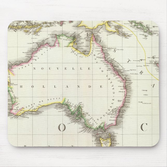 Austria and Indonesia Engraved Map Mouse Pad (Front)