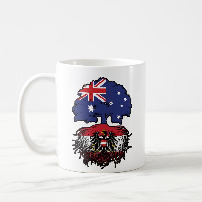 Austria Austrian Australian Australia Tree Roots Coffee Mug (Left)
