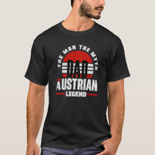 Austria Austrian Austria Flag Father   T-Shirt