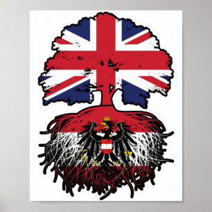 Austria Austrian British UK United Kingdom Britain Poster
