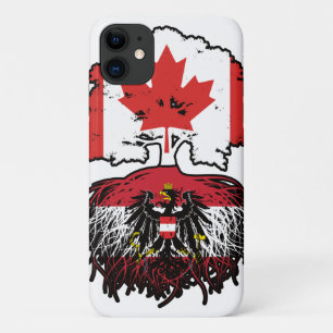 Austria Austrian Canadian Canada Tree Roots Flag iPhone 11 Case