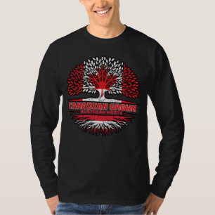 Austria Austrian Canadian Canada Tree Roots Flag T-Shirt