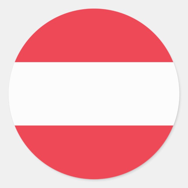 Austria (Austrian) Flag Classic Round Sticker (Front)