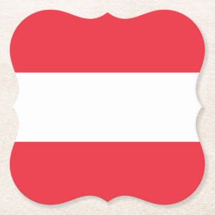 Austria (Austrian) Flag Paper Coaster