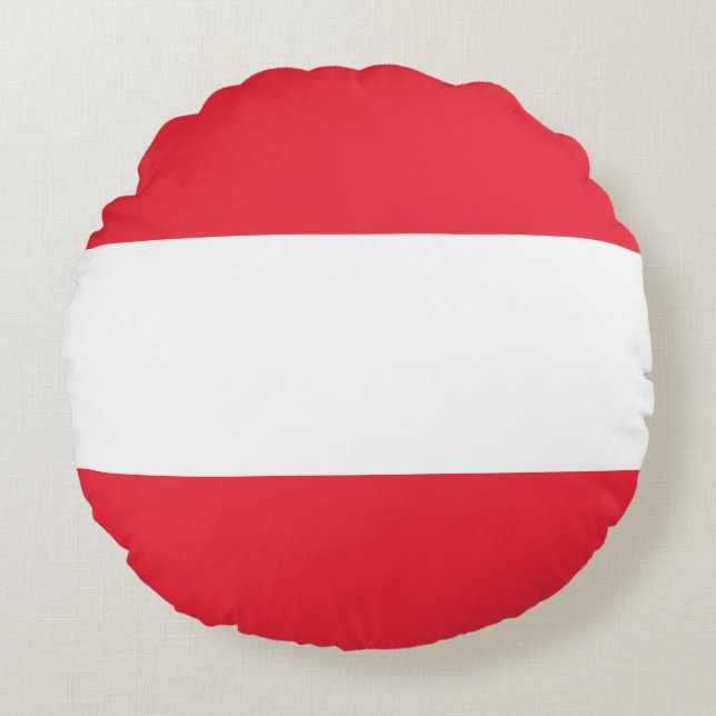 Austria (Austrian) Flag Round Cushion (Front)