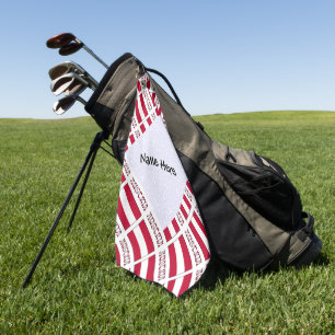Austria Austrian Flag Tiled Personalised Golf Towel