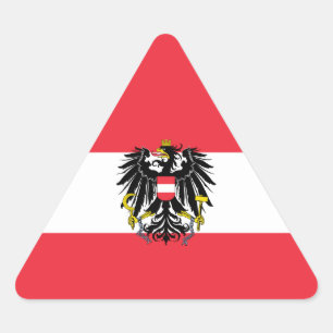 Austria/Austrian Flag Triangle Sticker