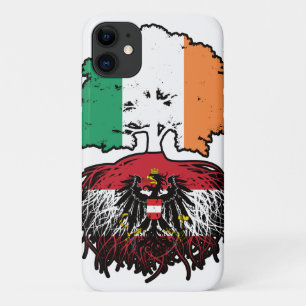 Austria Austrian Irish Ireland Tree Roots Flag iPhone 11 Case
