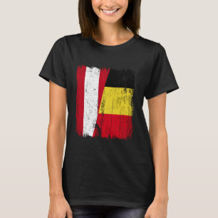 Austria Belgium Half Flag Austrian Belgian Jersey T-Shirt