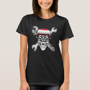 Austria Biker Skull Motorcycle Flag T-Shirt