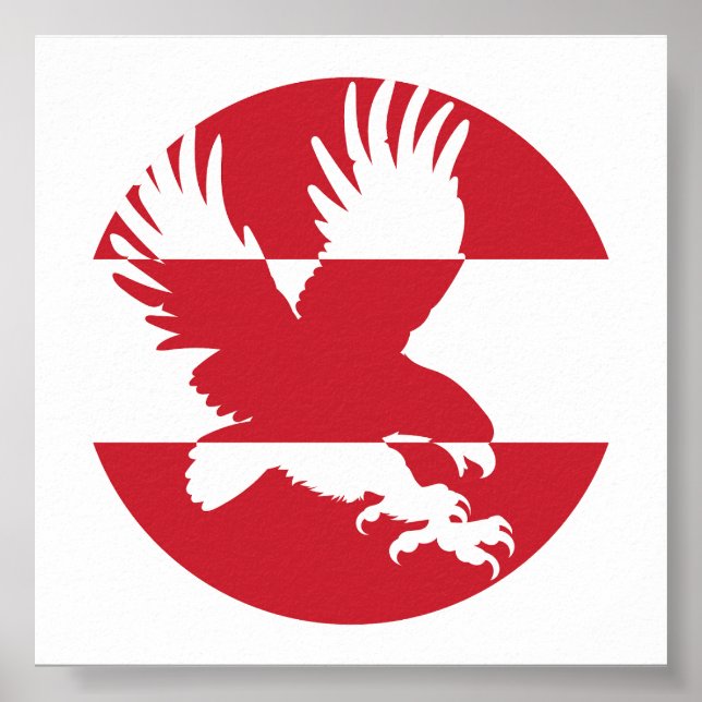 Austria Black Eagle Austrian National Animal Flag Poster (Front)