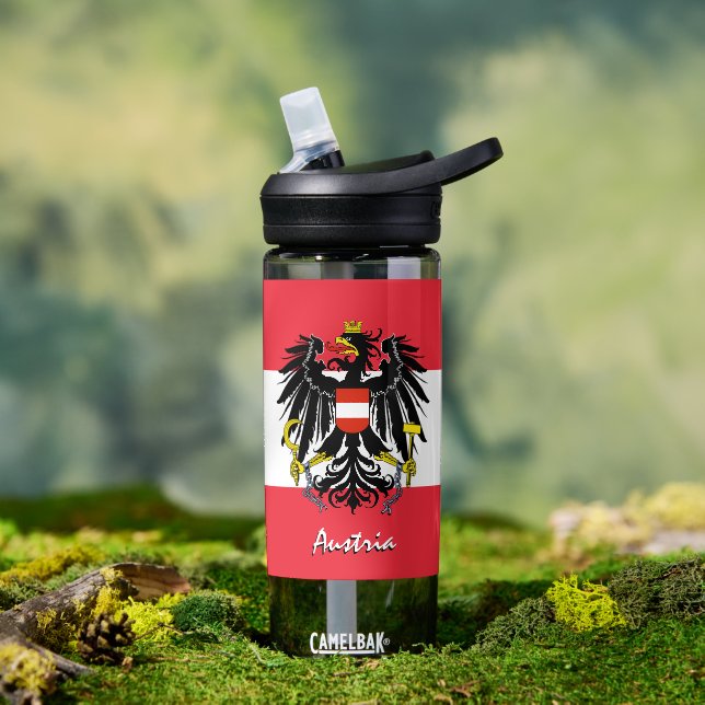 Austria bottle, patriotic Austrian Flag Water Bottle (Outdoor)