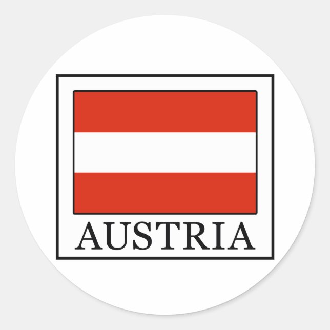 Austria Classic Round Sticker (Front)