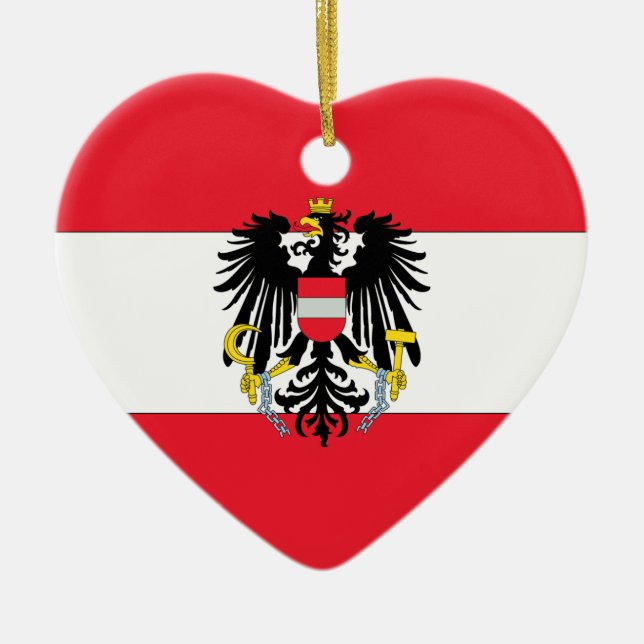 Austria Coat of Arms Ceramic Ornament (Front)