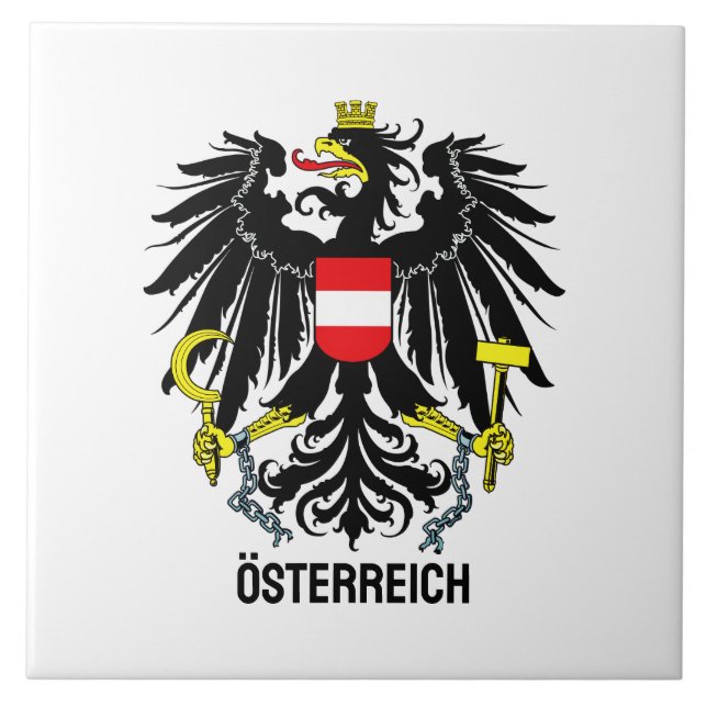 Austria coat of arms ceramic tile (Front)