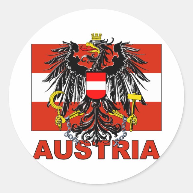 Austria Coat of Arms Classic Round Sticker (Front)