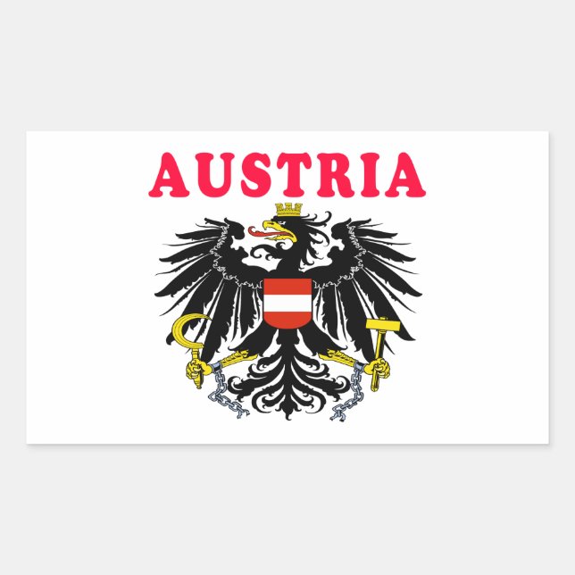Austria Coat Of Arms Designs Rectangular Sticker (Front)