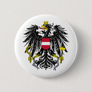 Austria country coat arms symbol emblem flag 6 cm round badge