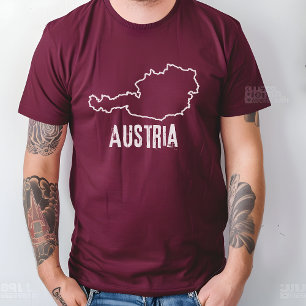 Austria Country Map Shirt Austrian Nation Outline
