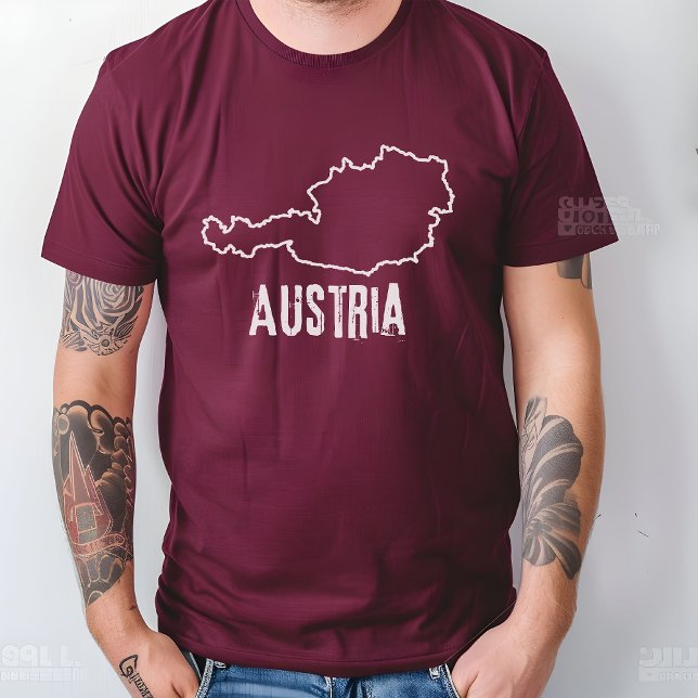 Austria Country Map Shirt Austrian Nation Outline (Creator Uploaded)
