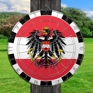 Austria Dartboard, game board, Austrian Flag Dartboard