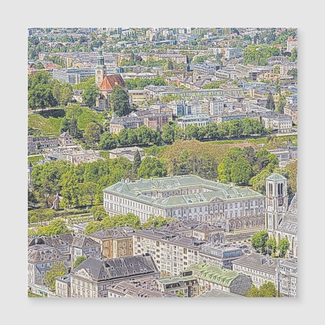 Austria - drawing Salzburg 1 (Front)