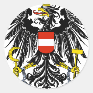 austria emblem classic round sticker