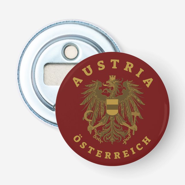 Austria Faux Gold Coat of Arms Bottle Opener (Front)