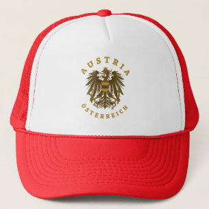 Austria Faux Gold Coat of Arms Trucker Hat