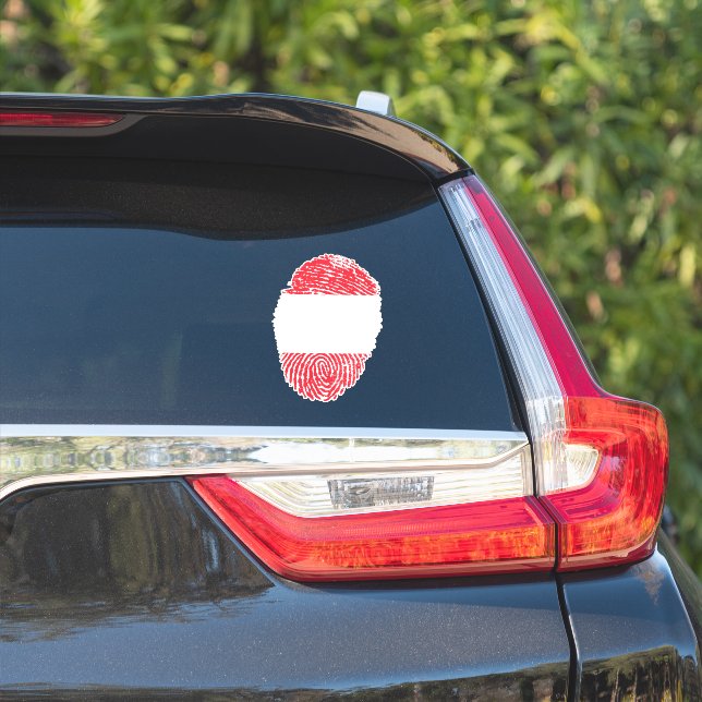 Austria Fingerprint Flag (Car Side)