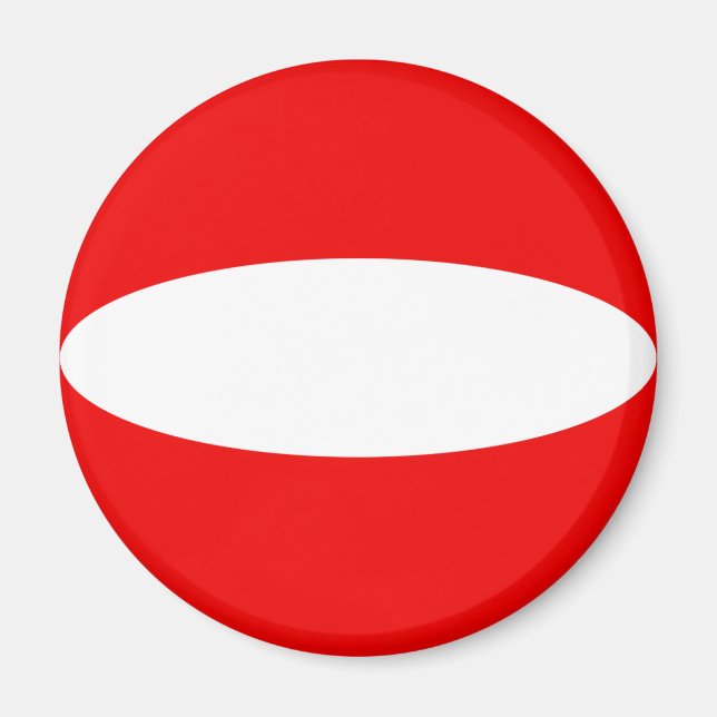 Austria Fisheye Flag Magnet (Front)