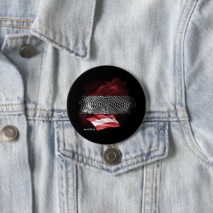 Austria flag 7.5 cm round badge