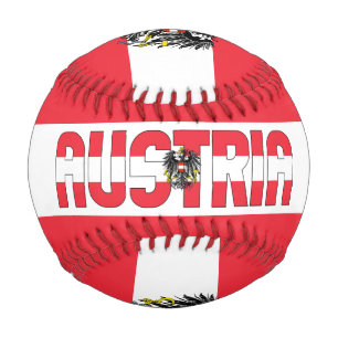 Austria Flag and Coat of Arms Patriotic Baseball