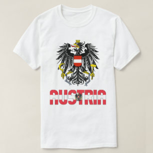 Austria Flag and Coat Of Arms Patriotic T-Shirt