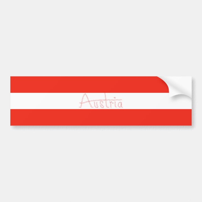 Austria - Flag and Script Bumper Sticker (Front)