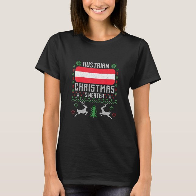 Austria Flag Austrian Christmas Sweater (Front)