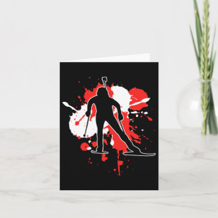 Austria Flag Biathlonist - Austrian Biathlon 1 Card